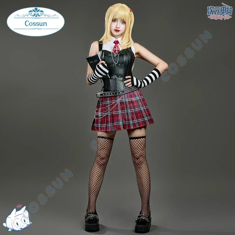 MisaMisa Anime Cosplay Traje, Uniforme Sexy Adorável Japonês, Roupas de Halloween, Role Play, Saia, Death Note