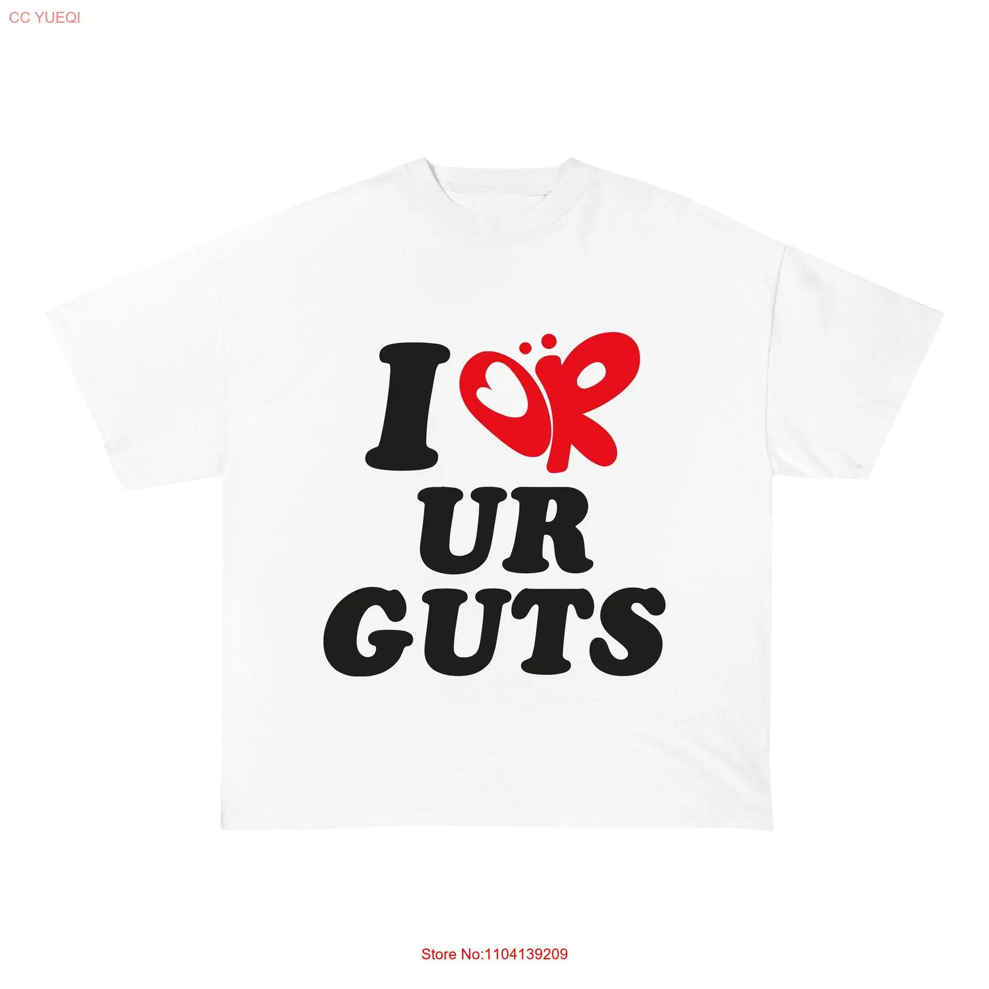 Camiseta divertida I Love Or Your Guts, tendencia única para novio y pareja, sudadera a juego, manga larga o corta