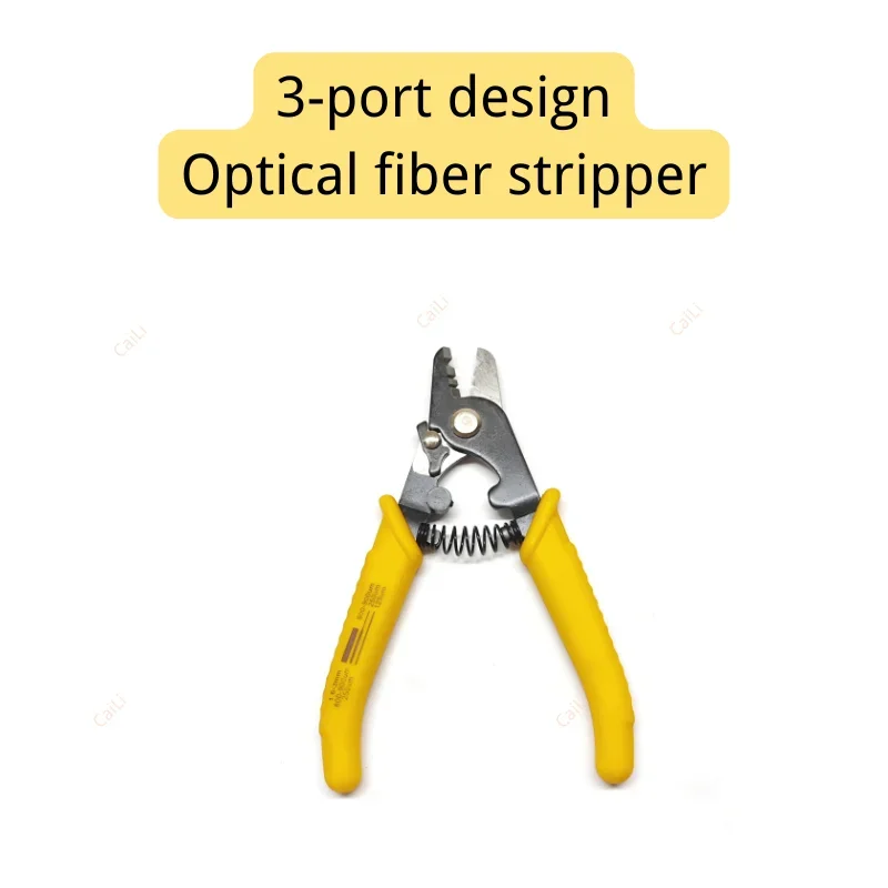 2026/High Quality Fiber Stripping Pliers F11301T Tri-Hole Fiber Optic Stripper Miller Wire Stripper for FTTH and Network Use