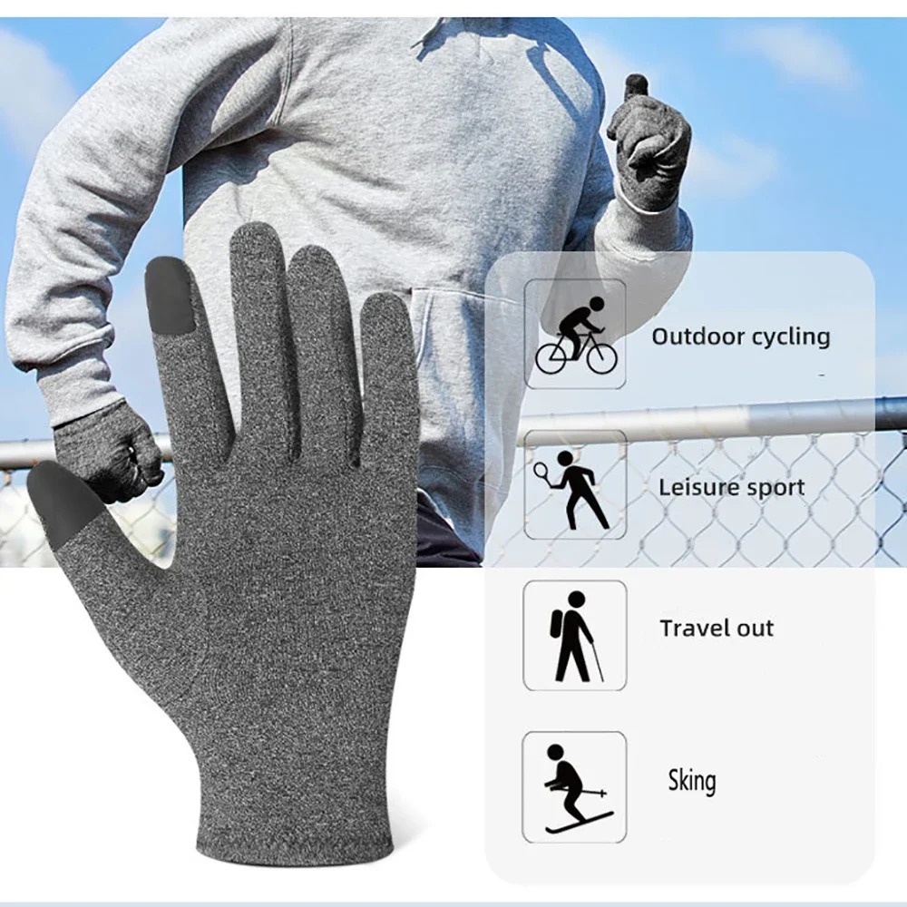 Compression Arthritis Gloves Comfortable Fit for Men and Women - Full Finger for Rheumatoid, Osteoarthritis Touch Screen Gloves