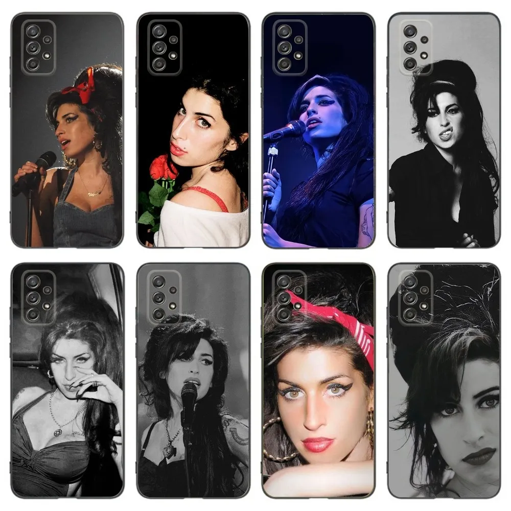 Чехол для телефона Singer Amy Winehouse для Samsung Galaxy A13,A21s,A22,A31,A32,A52,A53,A71,A80,A91, мягкий черный чехол для телефона