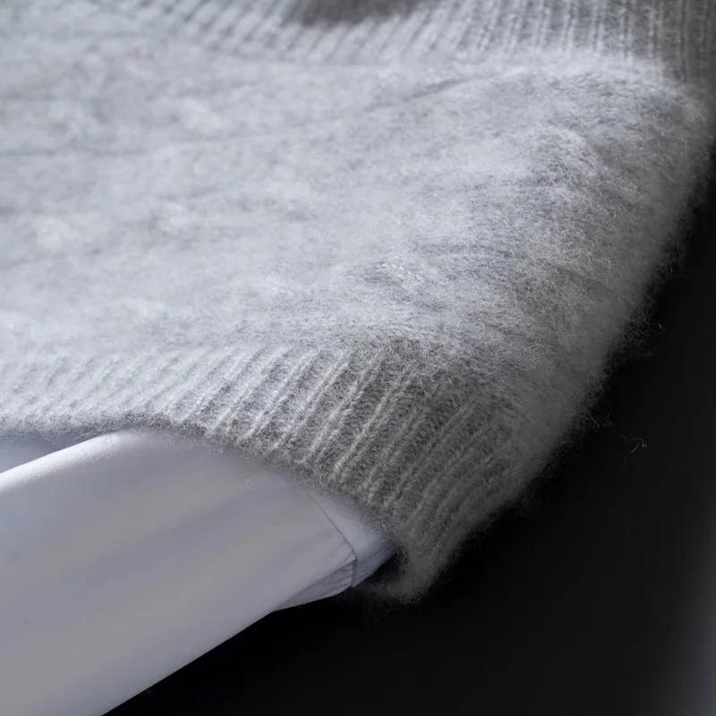 Men's Sleeveless Vest Sweater 100% Pure Wool V-neck Knitted Tank Spring Autumn Season Men's Casual Business Clothing
