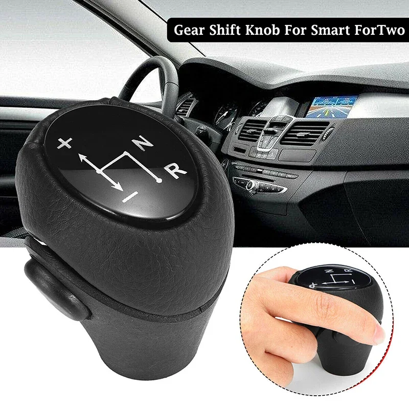 

Car Gear Shift Knob PU Leather Lever Shifter Automatic Part For Smart City-Coupe 450 1998-2004 For Smart ForTwo Cabrio 451 07-19