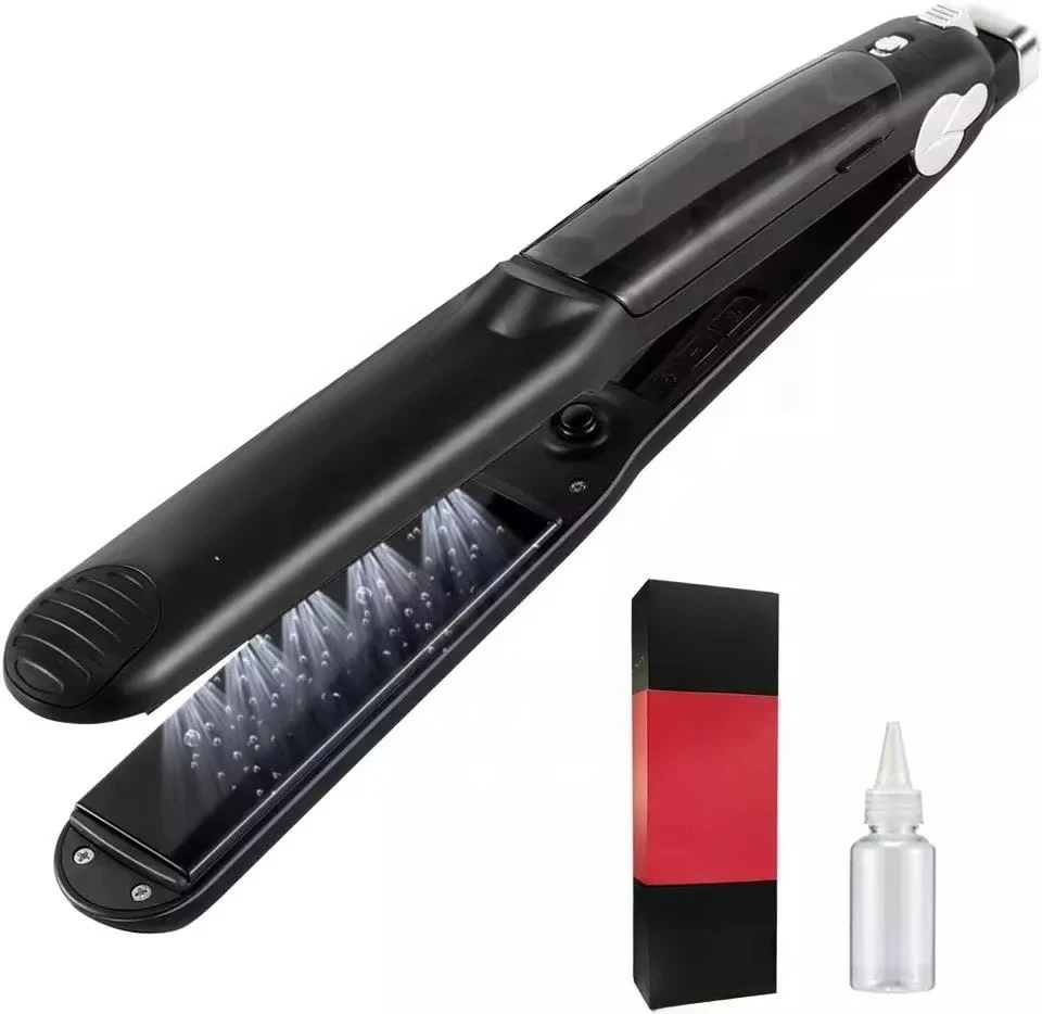 Professional  Plate Steam Hair Straightener LED Display App-Controlled Spanish Language Support for Household Hotel Use