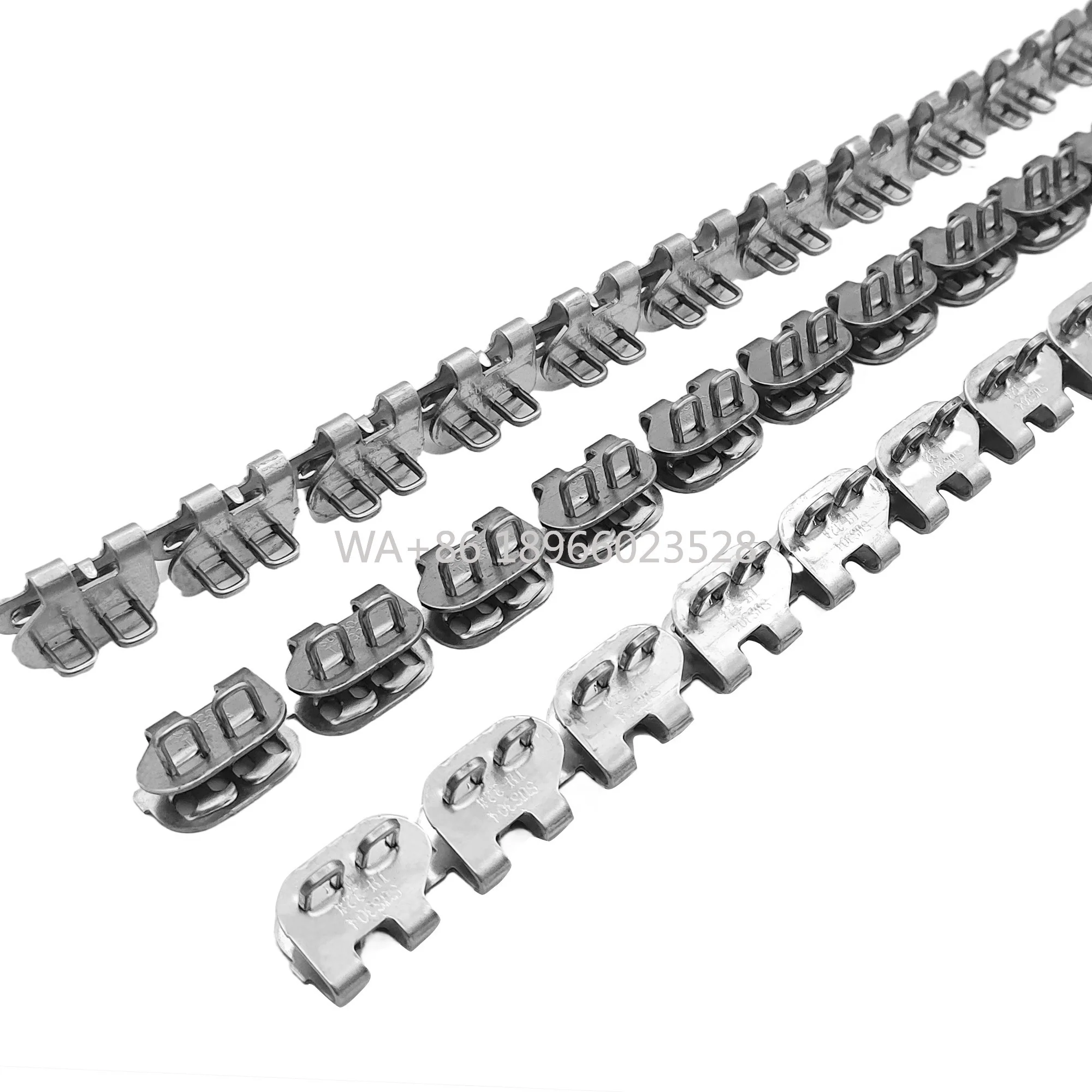 

24'' Industrial Stainless Steel Butterfly Buckles 4 Connecting Pins Staple Fastener for PVC PU Conveyor Belt Lacing Repair Hand