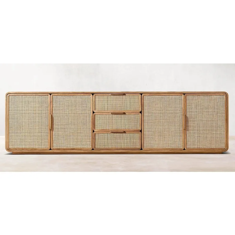 

Американский ротанговый ТВ-шкаф из массива дерева Сантьяго канал 4 дверь низкая медиа-консоль с выдвижным боковым шкафом