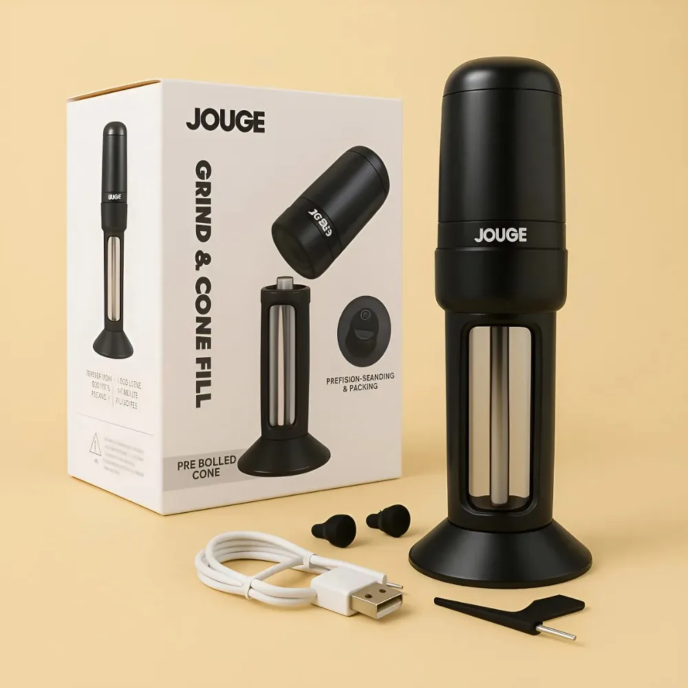 

New Electric Tobacco Smoke Grinder with Cigar Horn Tube Filler Fully Automatic Cigarette Maker Integrated Filling System Gift