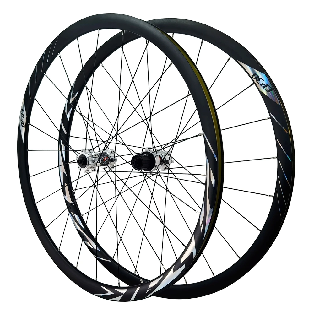 700C Gravel Road Bike Wheelset straight 24H Rim Depth 30mm Disc Brake 6 Pawl Hub Body HG XD MS Driver 8-12s QR And Thru Axle1215