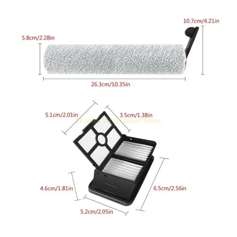 Замена D0AB для H20 H30 Влажные сухие вакуумные ролики щетки HEPA Filter Main Rollers Brush Accessories