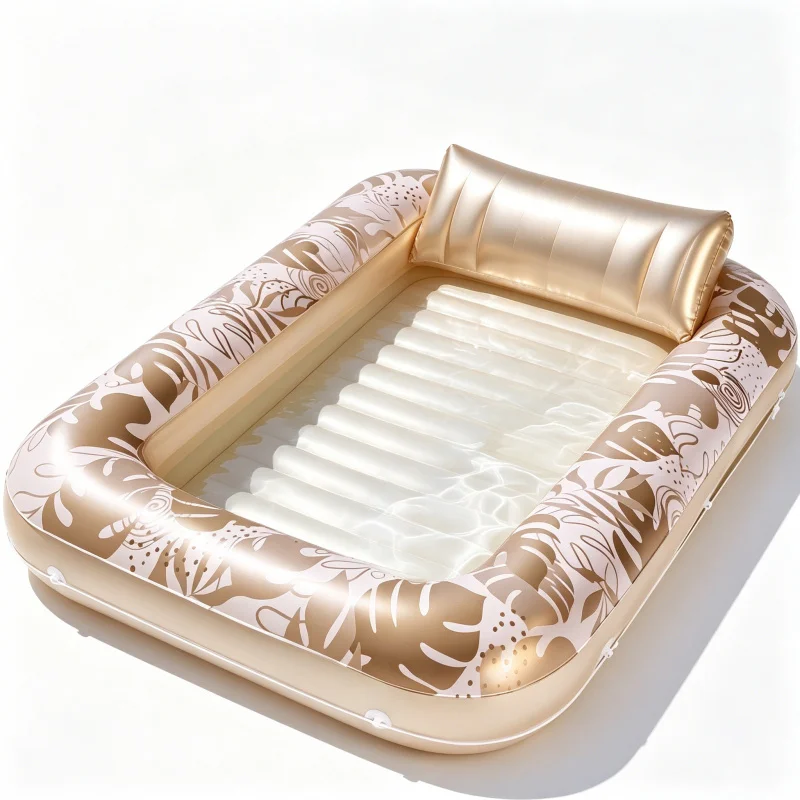 Platinum Sun Pool Inflatable Tanning Lounge Chair for Adults Large Inflatable Sunbathing Tub Water Bed Pool Relaxation Pool In S