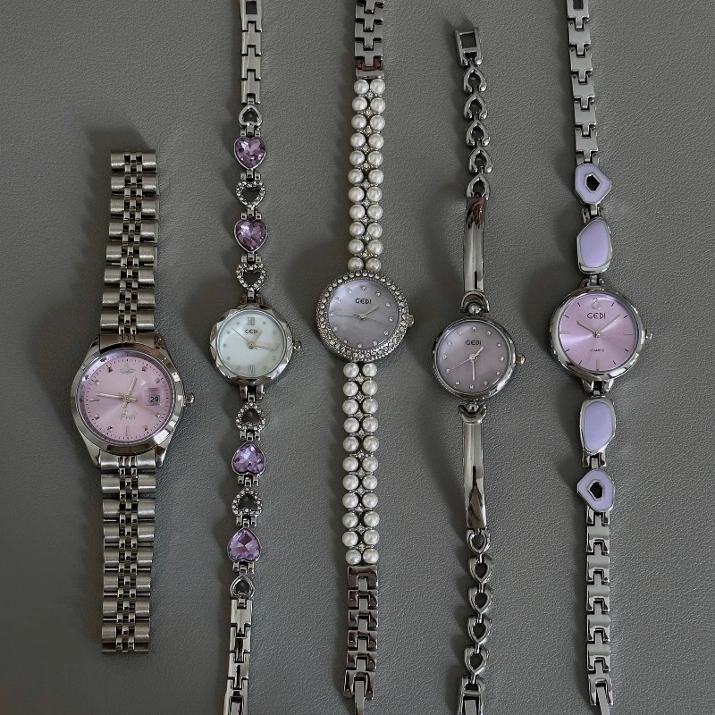 

Фиолетовые часы в модном и романтическом стиле. Женская новая модель 2025г. Элитная роскошь. Элегантные женские часы. Подарок.