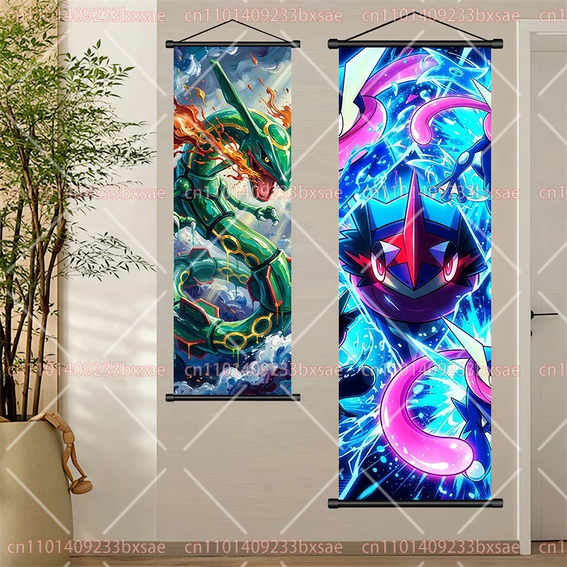 Pokémon Anime HD Poster Scroll Psyduck Slowpoke Rayquaza Jigglypuff Farfetch'd Gengar Jirachi Greninja Geburtstagsgeschenk – Detail 6