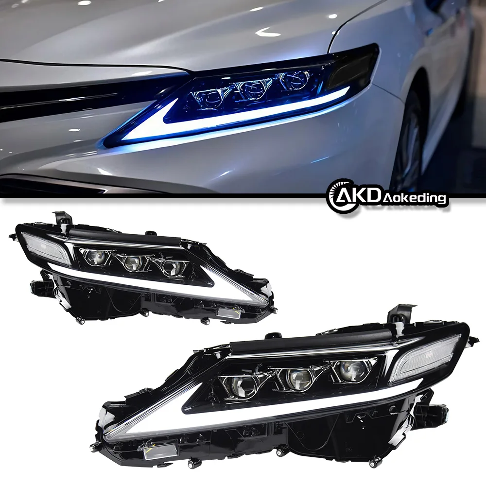 

Headlight For Camry XSE SE XLE 2018-2023 Head Lights ES Style Replacement DRL Daytime lights retrofit LED Projector Facelift