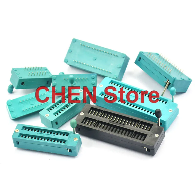2PCS NEW IC Locking Seat Movable Socket Single-Chip Microcomputer Chip Test Base Width And Narrow Body 14P/16P/18P/20P/24P/40P