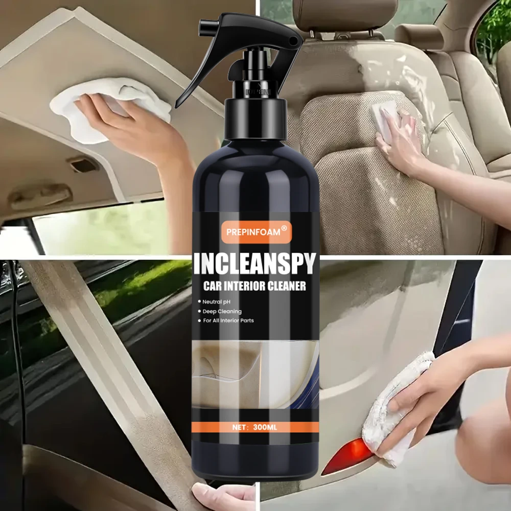 Car foam cleaner Interior Stain Removal Multifunctional leather seat roof fabric cleaning Spray Maintenance Wash Car view 2