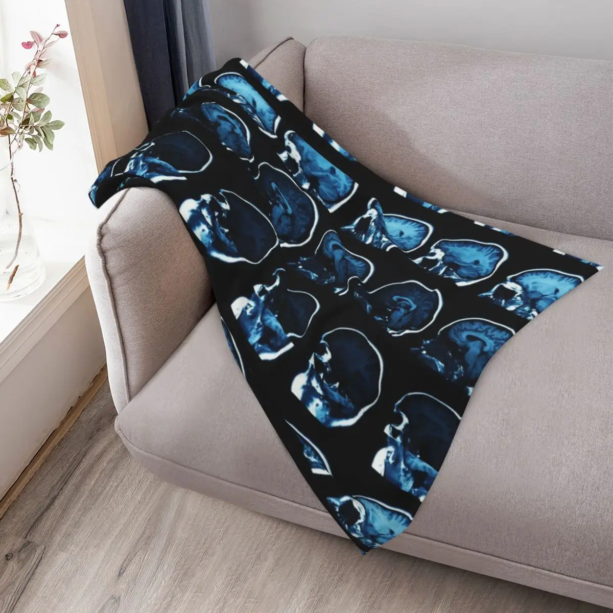 الدماغ MRI الأشعة السينية رمي بطانية البطانيات أرائك الديكور الأربعاء فروي أشعث البطانيات #3