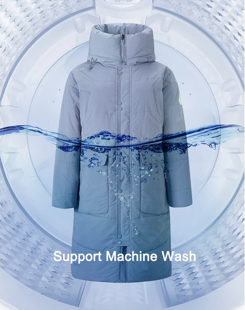 معطف طويل مقاوم للبرودة من Youpin سوبيلد ، معطف شتوي للرجال والنساء دافئ وسميك مع قلنسوة ، معطف خارجي غير رسمي مضاد للرياح