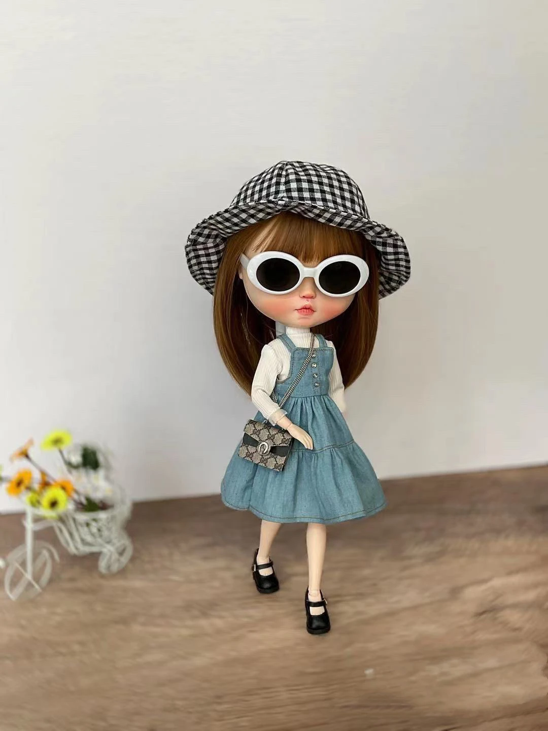 Dula Doll Clothes Dress Denim skirt Blythe Qbaby ob24 ob22 Azone Licca ICY JerryB 1/6 Bjd Doll Accessories