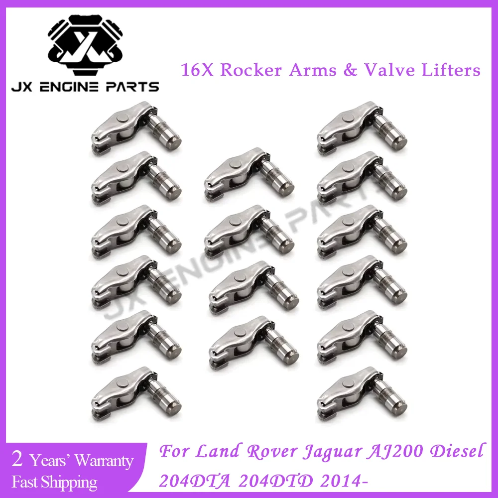 204DT Engine 16X Rocker Arms Lifters Kit For Jaguar Land Rover Discovery Range Rover Evoque 2.0 Diesel 2.0T 2.0L 204DTA 204DTD