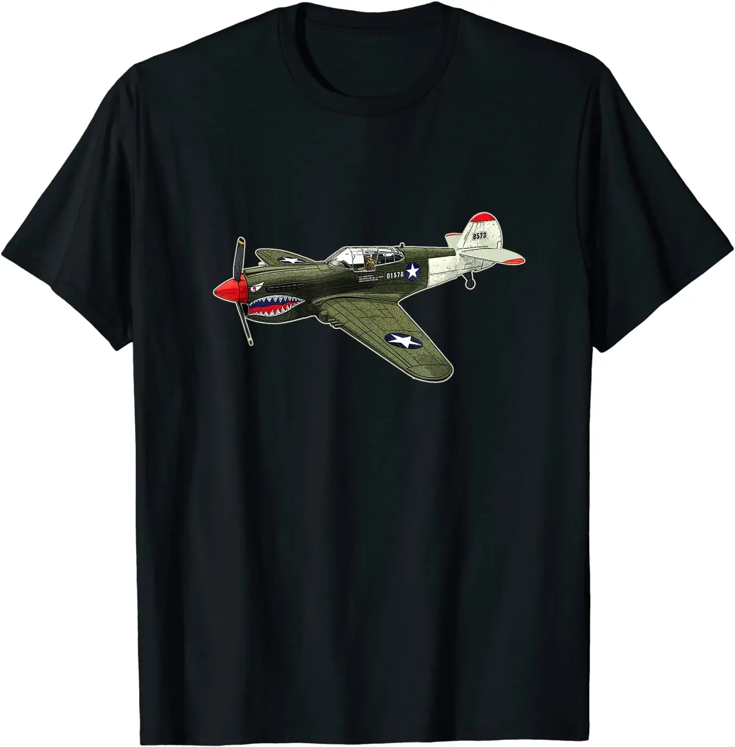 WW2 World War 2 USA Fighter Jet Plane Men T-Shirt Short Sleeve Casual O-Neck Mens Clothing