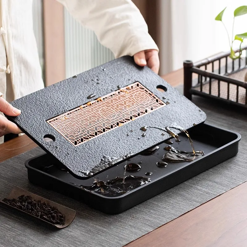 

Square Simplicity Tea Trays Storage Water Party Small Reception Tea Trays Office Melamine Home Queremos MHCP