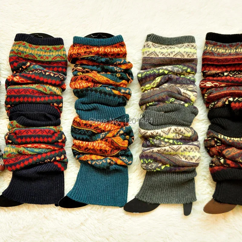 ABC123 التمويه هوو سميكة الصوفية تدفئة الساق المرأة جوارب طويلة إلى الركب وأصفاد التمهيد موضة 2014 ربيع الفتاة gaitx ؛ 3 ، f'6,h.7;j