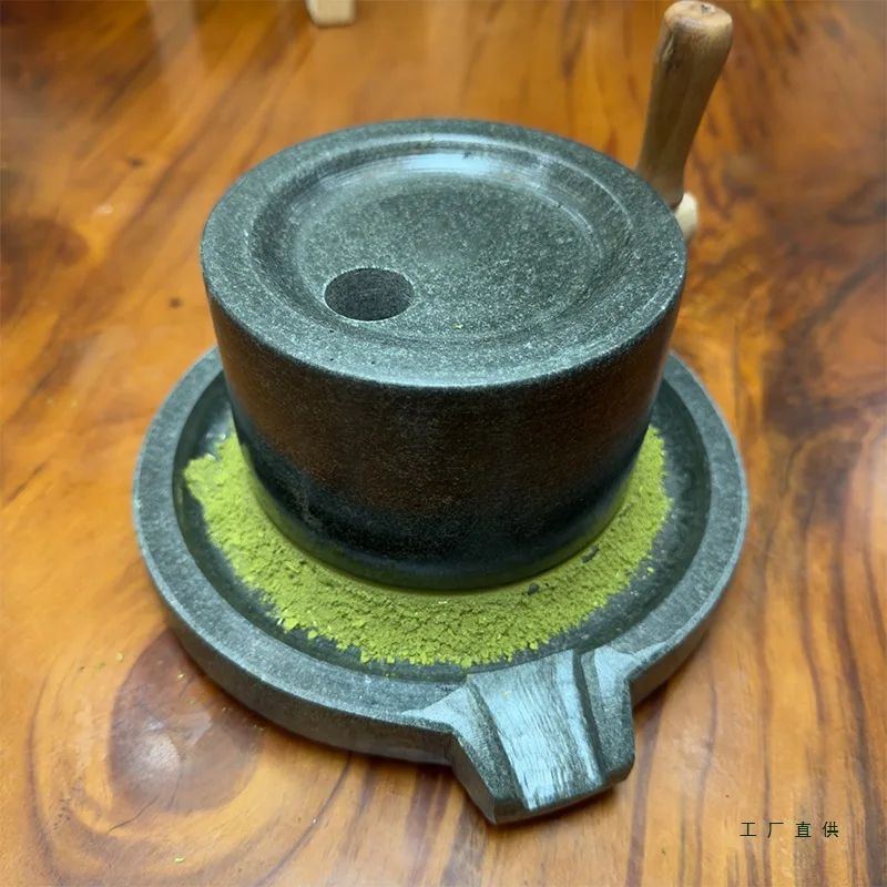 

Song Dynasty Point Tea Stone Mill Hand-milled Tea Ware Matcha Stone Mill Kindergarten