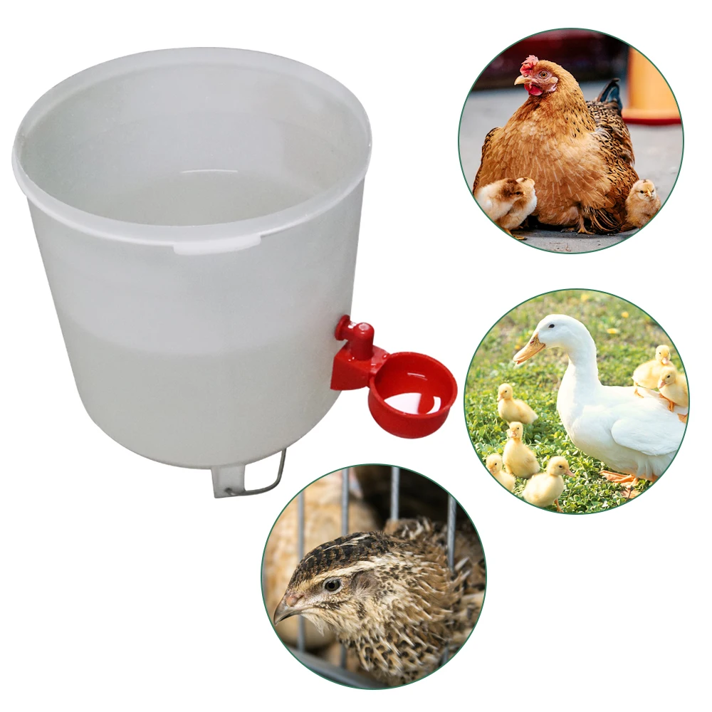 5/10/20 Pcs Automatic Poultry Drinking Bowl Chicken Waterer Cups Duck Drinking Machine Hanging Drinking Bowls Water Dispenser