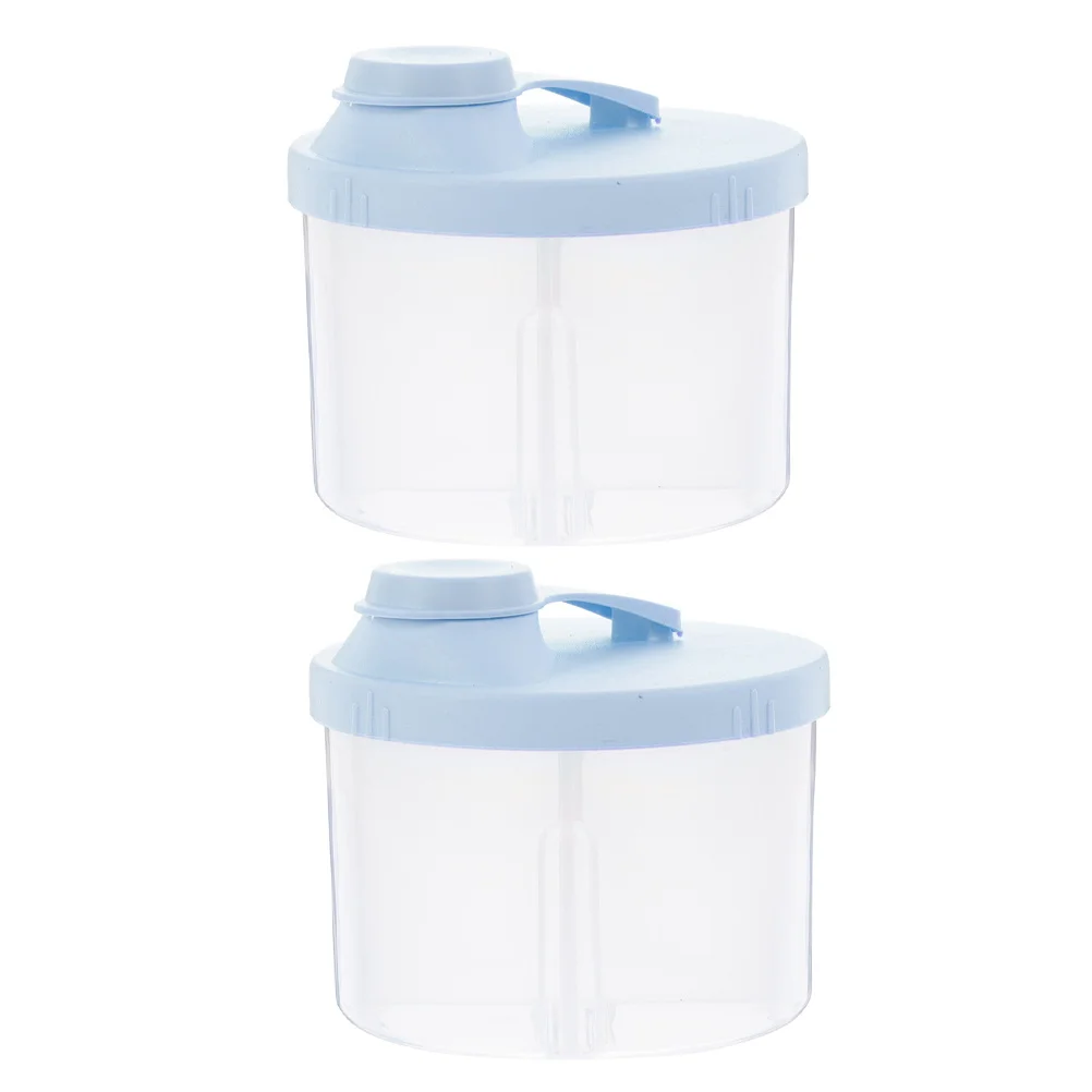 

2Pcs Portable Milk Powder Storage Case Rotating Formula Dispenser Leak Proof Travel Outdoor Use Formula Dispenser
