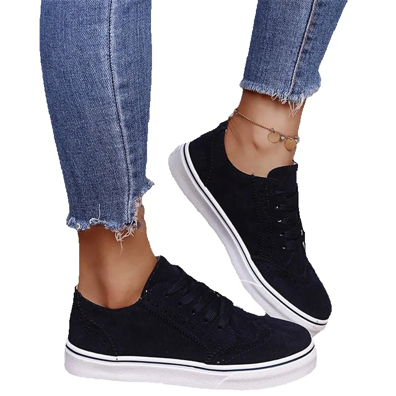 Scarpe da skateboard donna in scamosciato lacci punta tonda basse_voghion.com