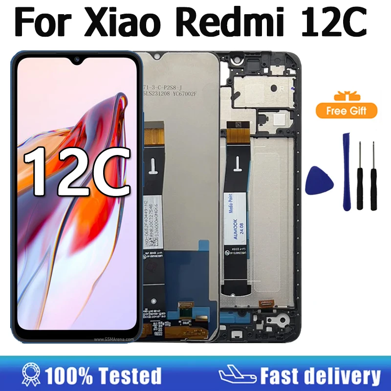 6.71\'\' Display For Xiaomi Redmi 12C LCD Display Touch Screen Digitizer Replacement Parts For Xiaomi Poco C55 LCD Screen Panel