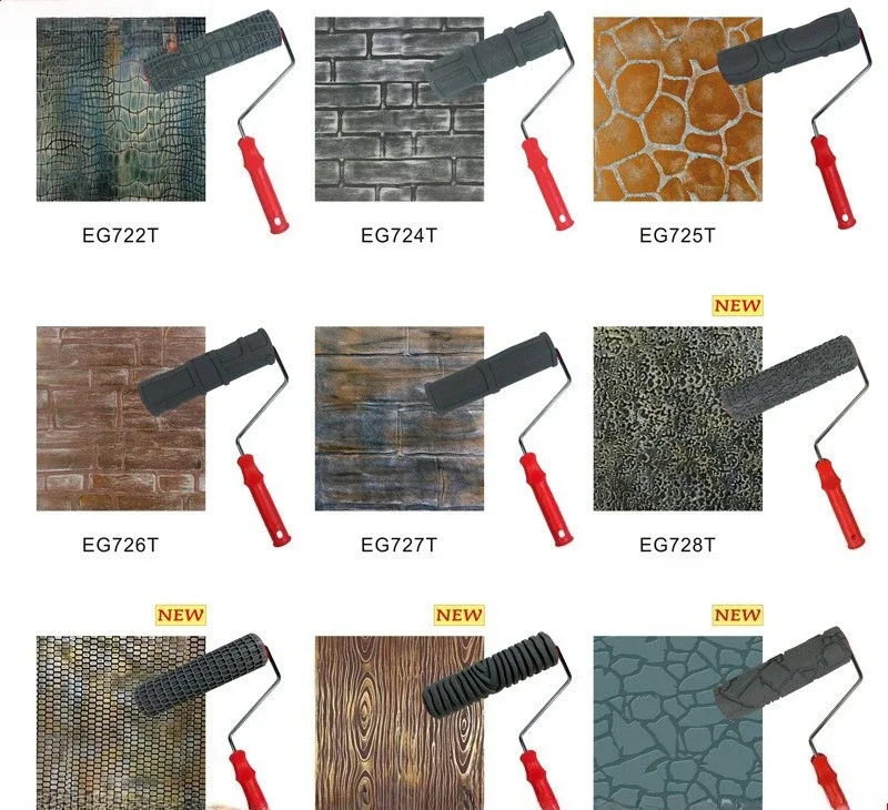 10 Inch Pattern Paint Roller for Wall Painting Decorative Art Roller Textured Stencil Tool