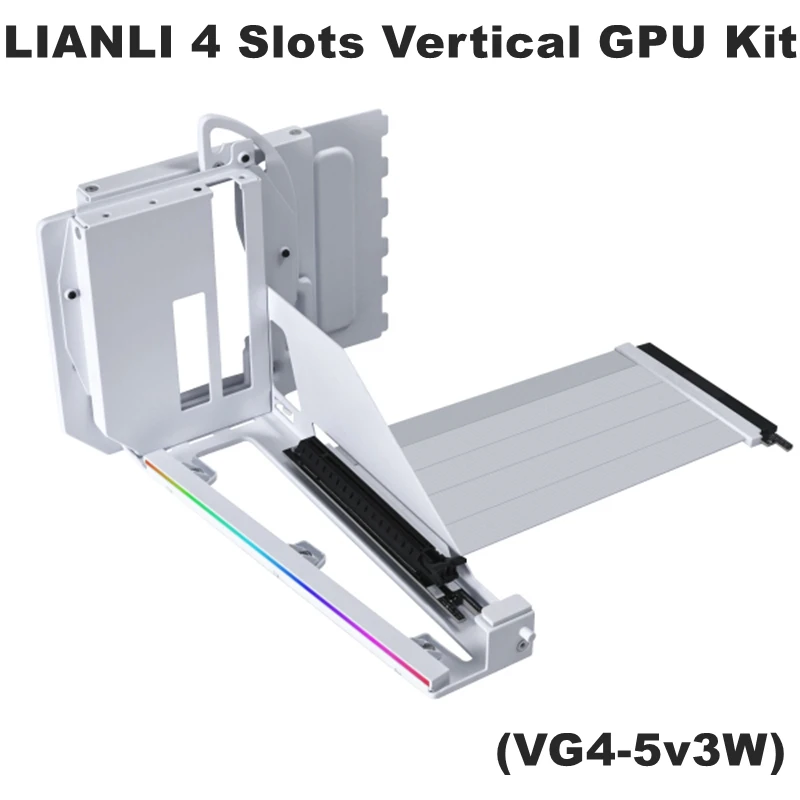 منتج جديد LIANLI 4 فتحات مجموعة وحدة معالجة الرسومات العمودية (VG4-5v3) قوس عمودي لبطاقة الرسومات، بما في ذلك كابل بطاقة الرسومات PCIE5.0. #3