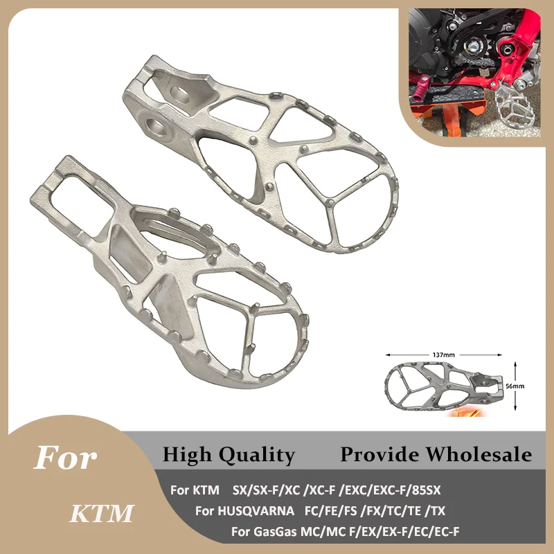 

For KTM Foot Pegs FootRest Footpegs Rests Pedals Motorcycle EXC EXCF 250 300 XC XCF SX SXF 85 125 150 200 350 450 530 2017-2023