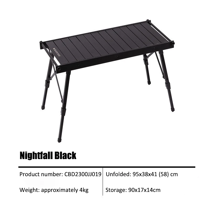 Blackdog IGT Combination Table Adjustable Height Multifunctional Portable Folding Table Outdoor Camping Style Storage Table