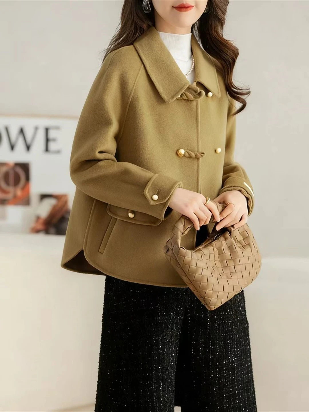 Double-Sided Velvet Short Coat Casual Korean Style High-Quality Woolen Jacket Youthful Elegant Outerwear for Women