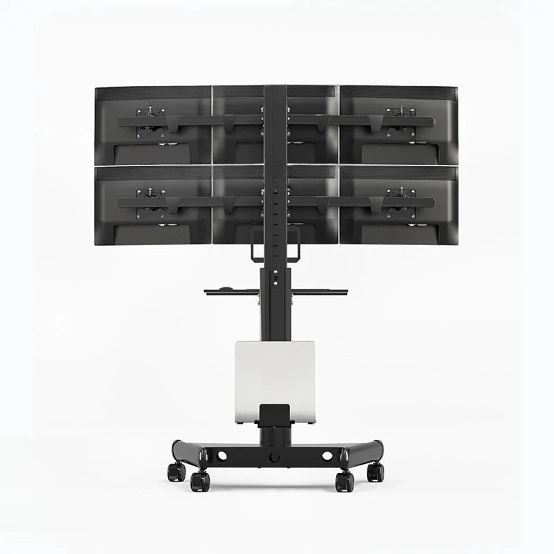 F6 17-24 inch, six-screen m bracket, floor-to-ceiling mobile cart six-screen desktop base