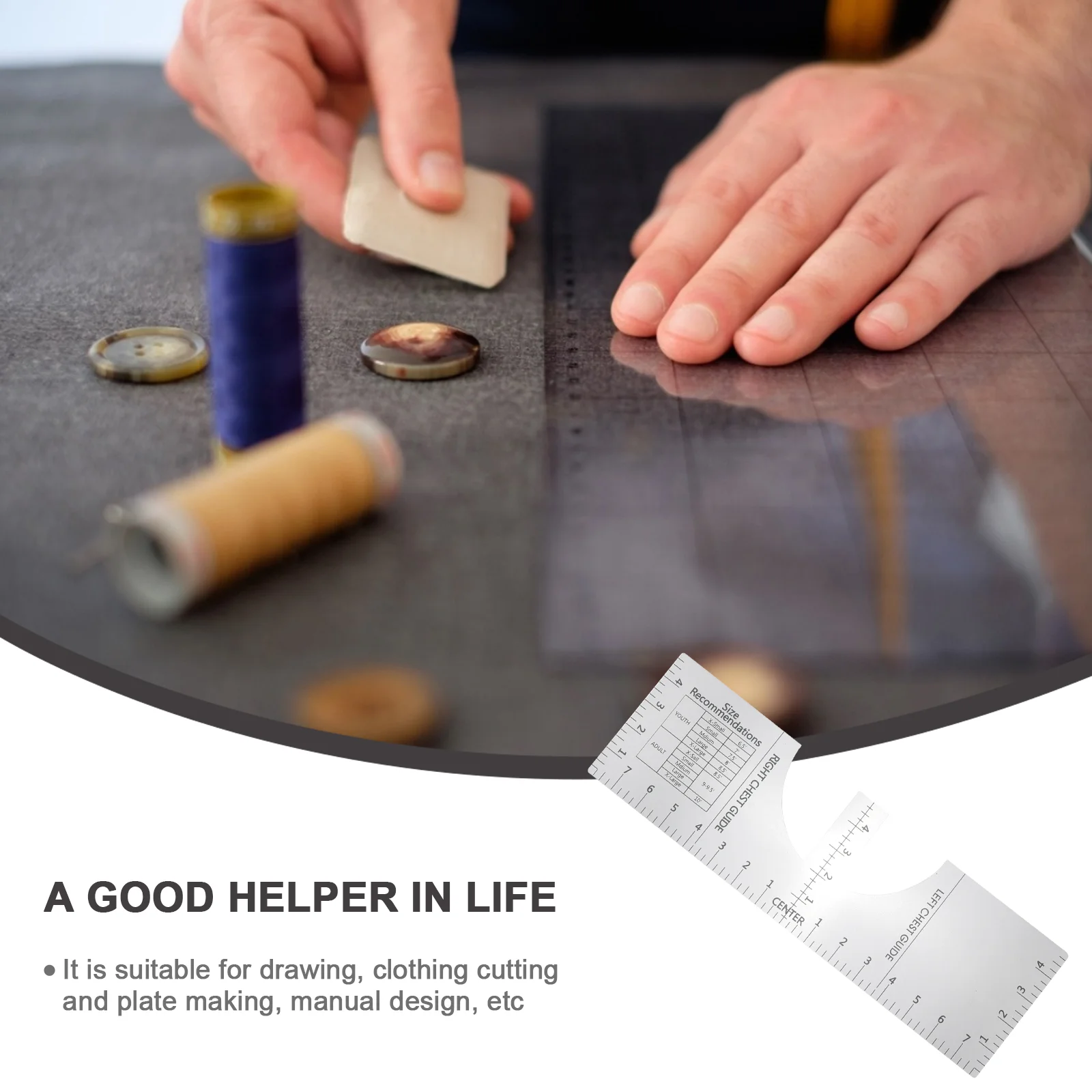 Circle Stencil Quilting Ruler Templates T-shirt Guide Alignment Tool Tailor Accessories Tshirt Acrylic