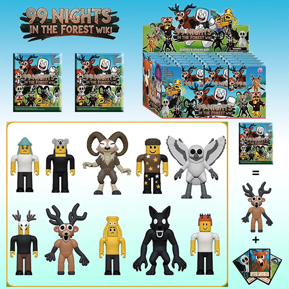 

NEW Hot 24Pcs 99 Nights In the Forest Action Figures Owl Deer Goat Model Toy Horror Game Doll Figurines Kids Gift