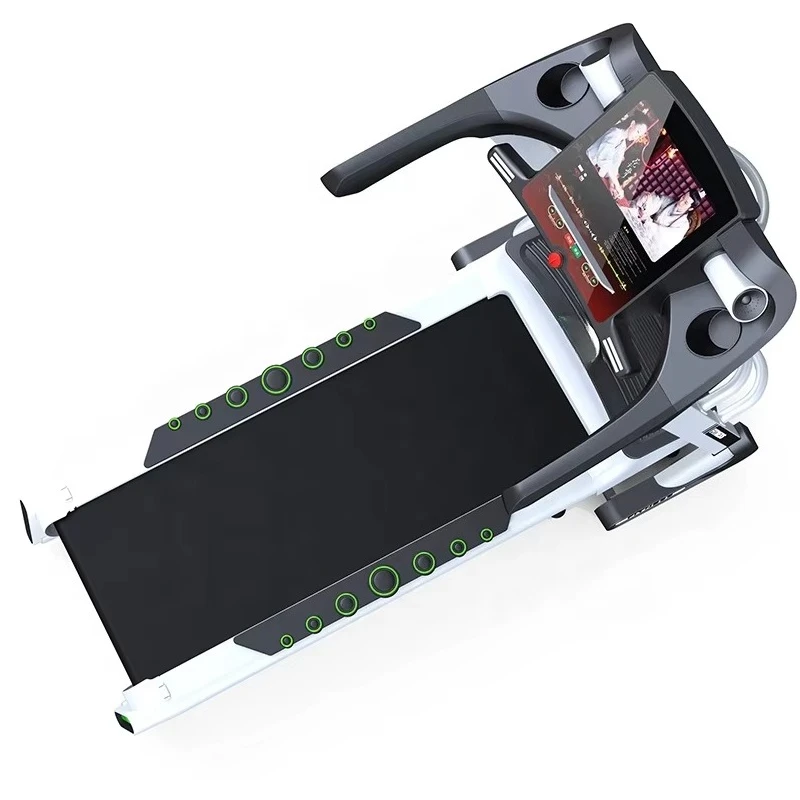 Folding Incline Commercial Treadmill Mini Ac Fitness Desk Black Running Machine Run Sensor Office Walking Foldable Gym Spares