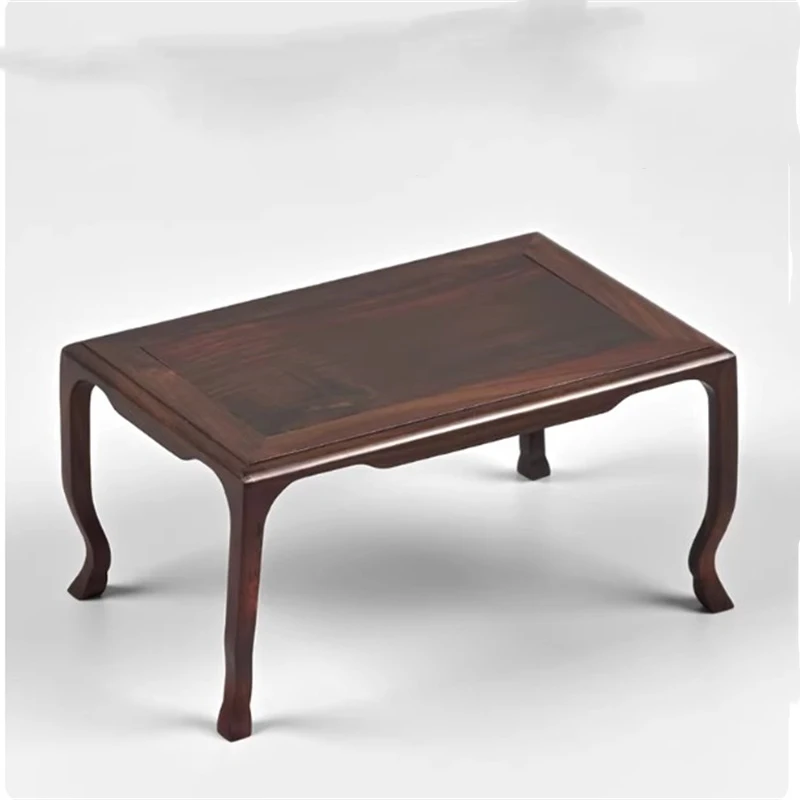 Rectangle Redwood Carved Bonsai Display Pedestal, Horseshoe, Horseleg Shape, Vase Decoration, Statue Collection Base, Home
