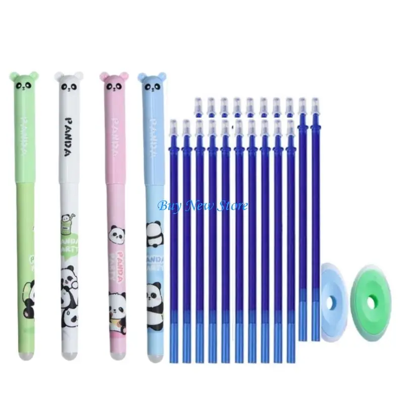 

20ce 4pieces Cartoon Erasable Gel Pen с заправками ластики 0,5 мм.