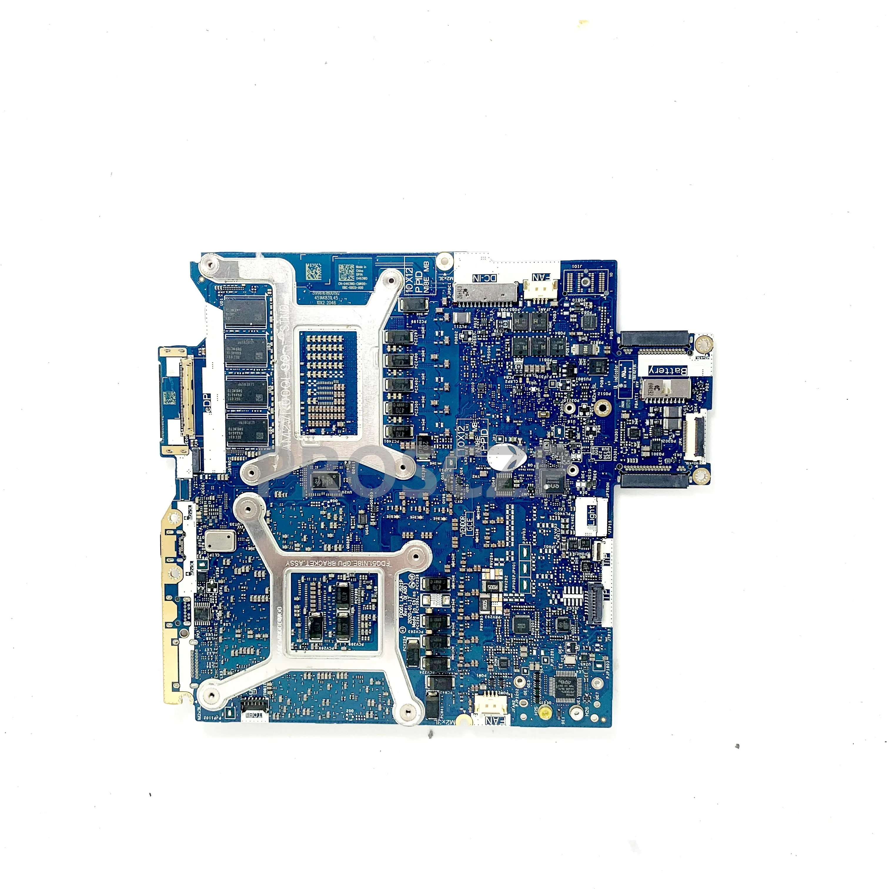 CN-0463WD 0463WD 463WD FDQ51 LA-J521P For DELL M17 R3 Laptop Motherboard W/SRH8Q I7-10750H CPU N18E-G1-B-KC-A1 RTX2060 100% Test