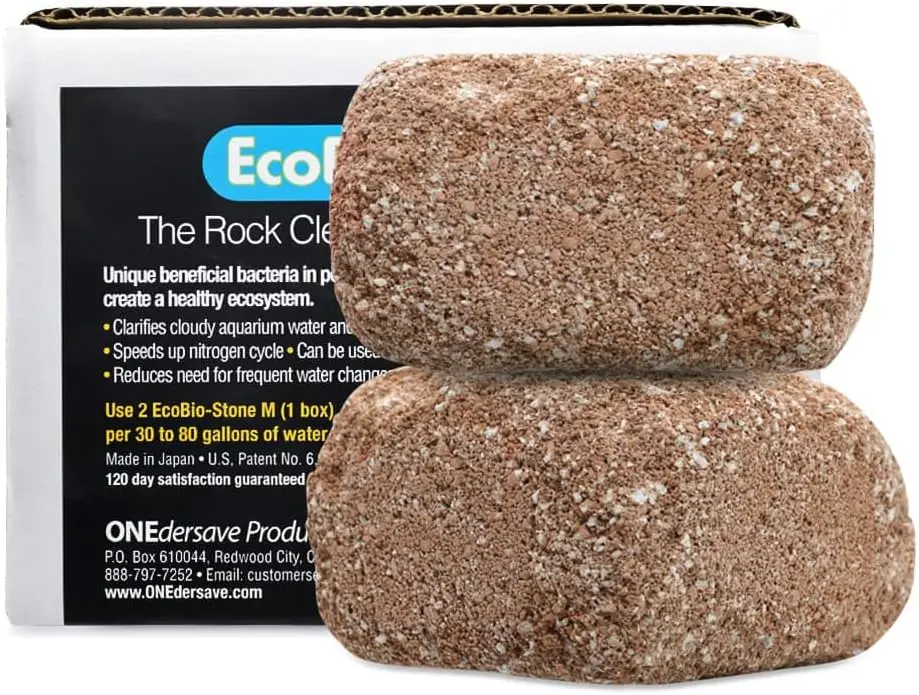 

Natural Aquarium Stone for Water Clarification and Odor Removal with Beneficial Bacteria, Medium Size