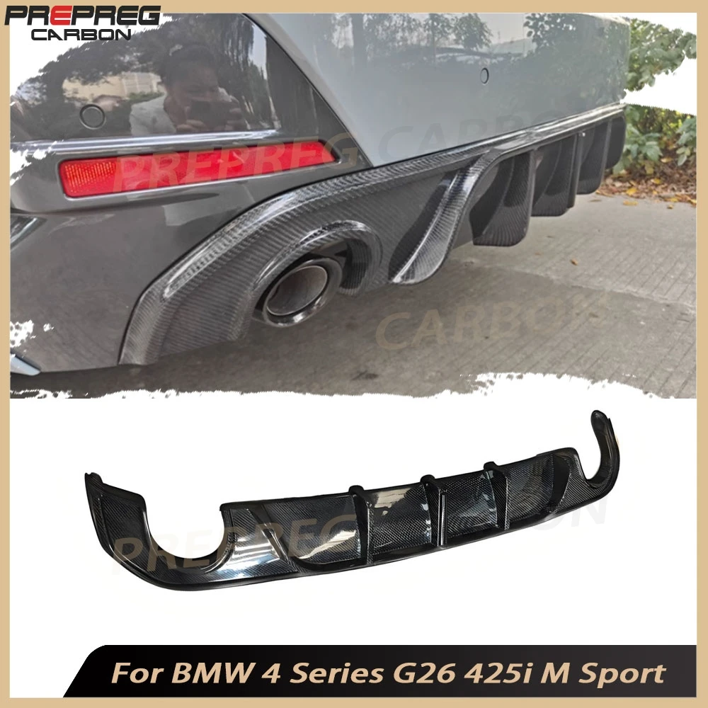 

for BMW 4 Series G26 425i M Sport 2020+ Rear Bumper Lip With Light Diffuser Splitter Carbon Fiber Rear Lip Car Accessories