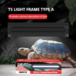 Reptile Accessories for Lizard Turtle Calcium Replenishing Lamp UVB 5.0 / UVB 10.0 T5 Strip Light Frame Lampshade Set