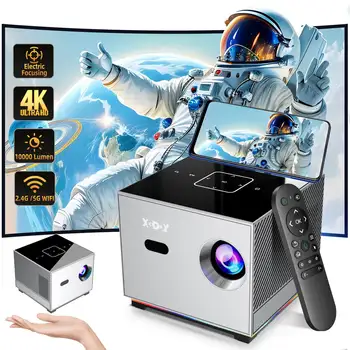 XGODY 4K 10000LM HD プロジェクター LED 5G WiFi Bluetooth HDMI USB スマート Android オフィス ホームシアター
