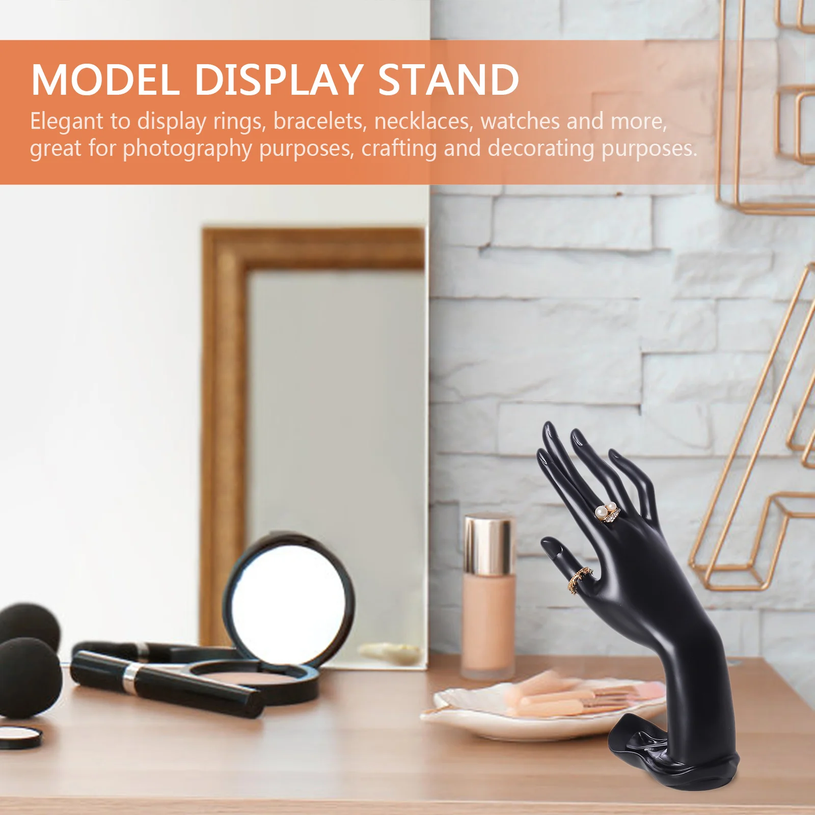 

Resin Jewelry Display Holder Hand Stand For Ring Bracelet Necklace Display Mannequin Hand Rack Party Decor Accessory Showcase