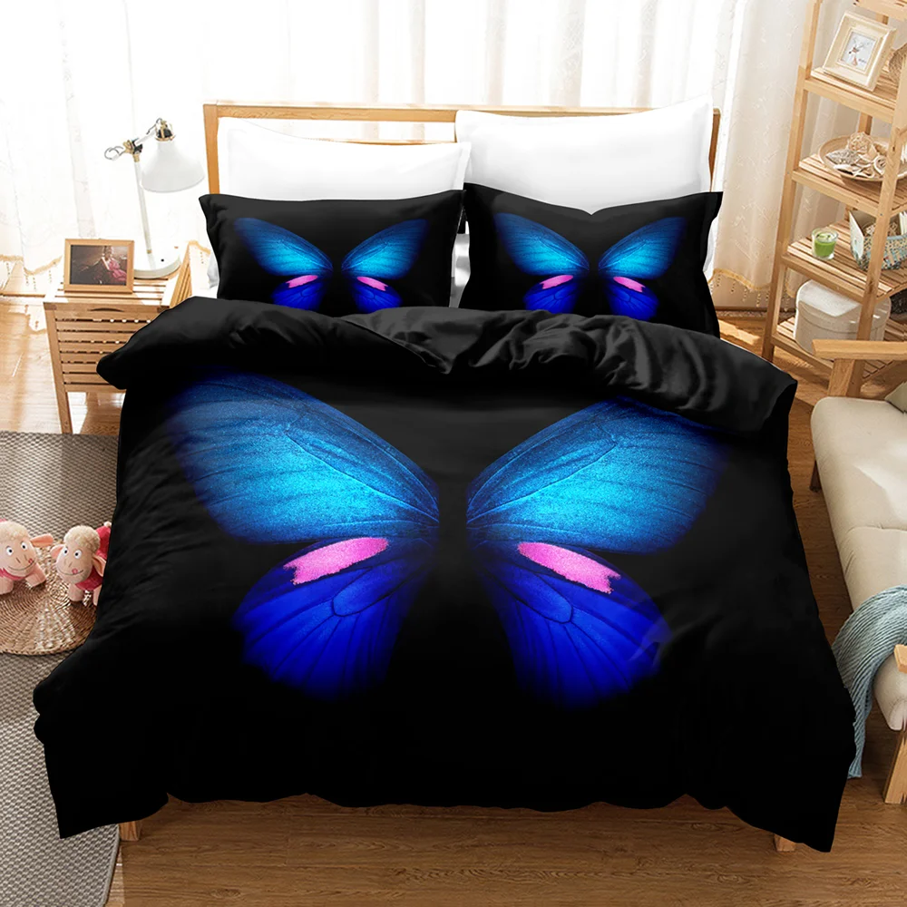 3D NEW Butterfly Bedding Sets Duvet Cover Set With Pillowcase Twin Full Queen King Bedclothes Bed Linen