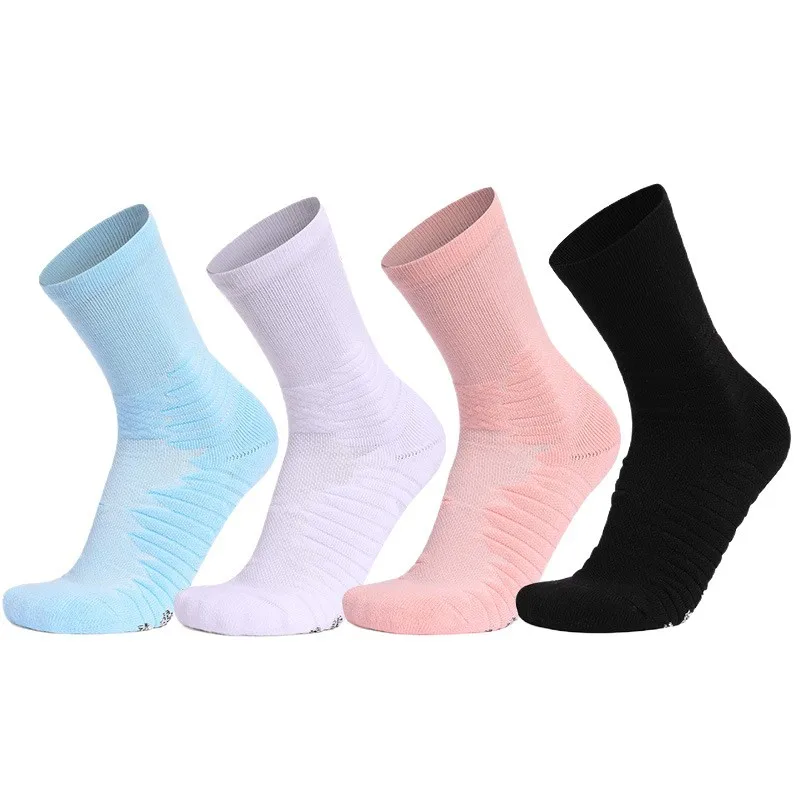 Sock Leisure Ankle Crew Fuzzy Solid-color Strong anti-slip wear-resistant Towel Bottom Mesh Breathable Basketball B2W142